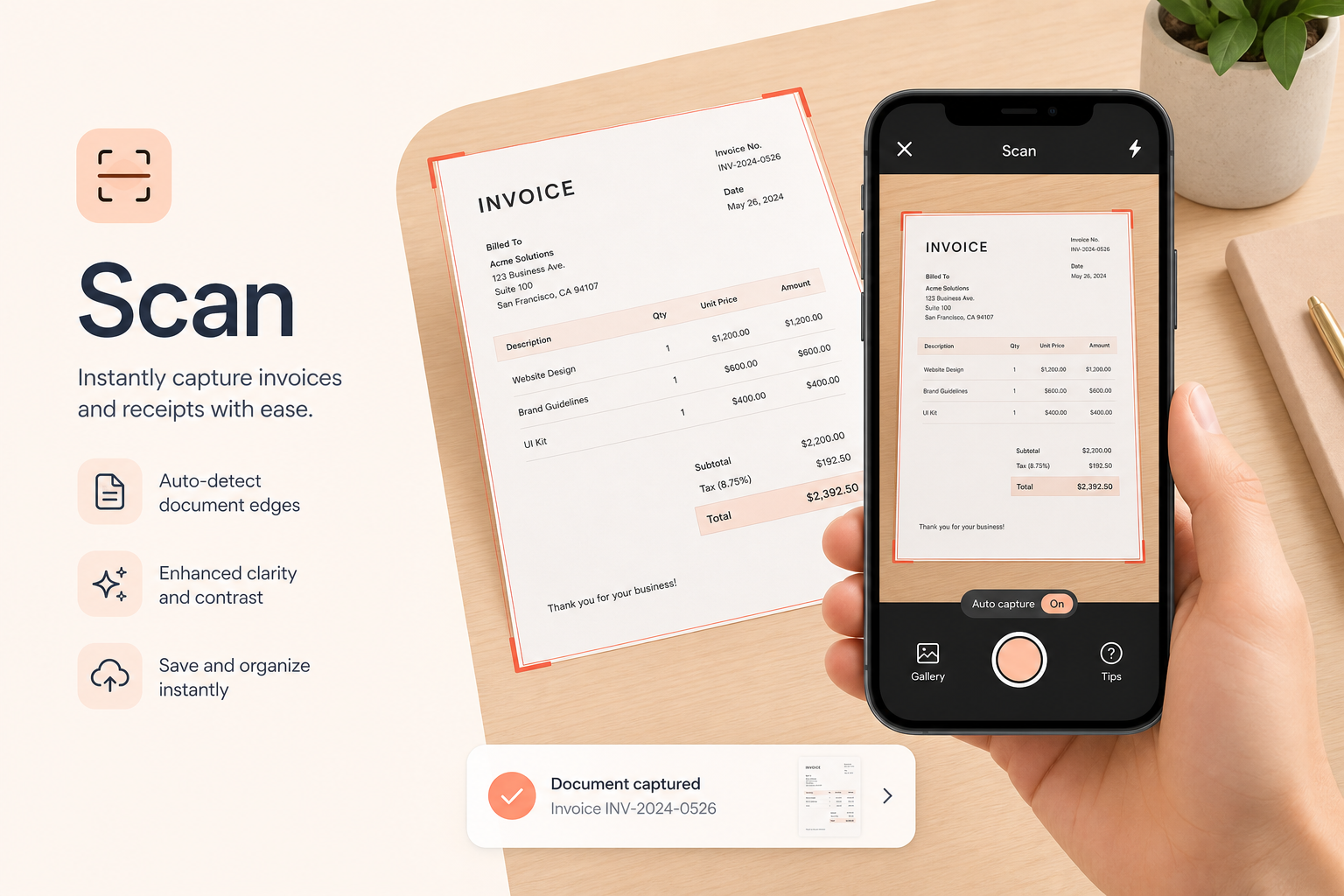 Scan documents online using PDF Scanner camera